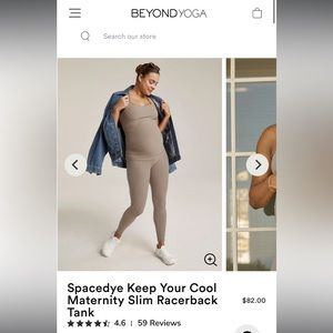 Beyond Yoga Beyond the Bump Spacedye Racerback Tank & Maternity Leggings